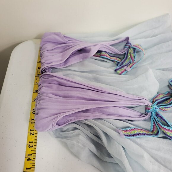 Pitusa Babydoll Pastel Ruffle Maxi Dress Size XS Petite Fairy Boho Coquette - Picture 6 of 9